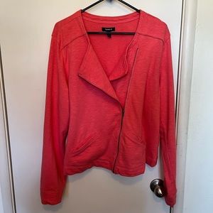 Torrid pink asymmetrical zipper jacket